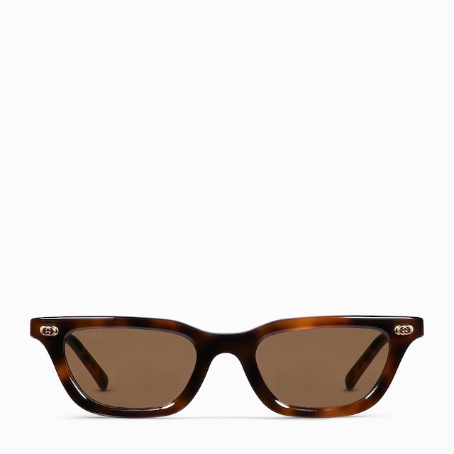 Cat-eye frame sunglasses in gold-toned | GUCCI® US