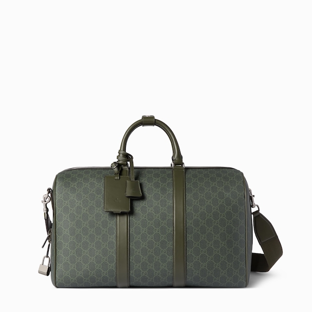 Gucci Savoy〕ミディアム ダッフルバッグブラック レザー