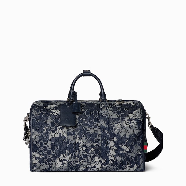 GG denim duffle bag