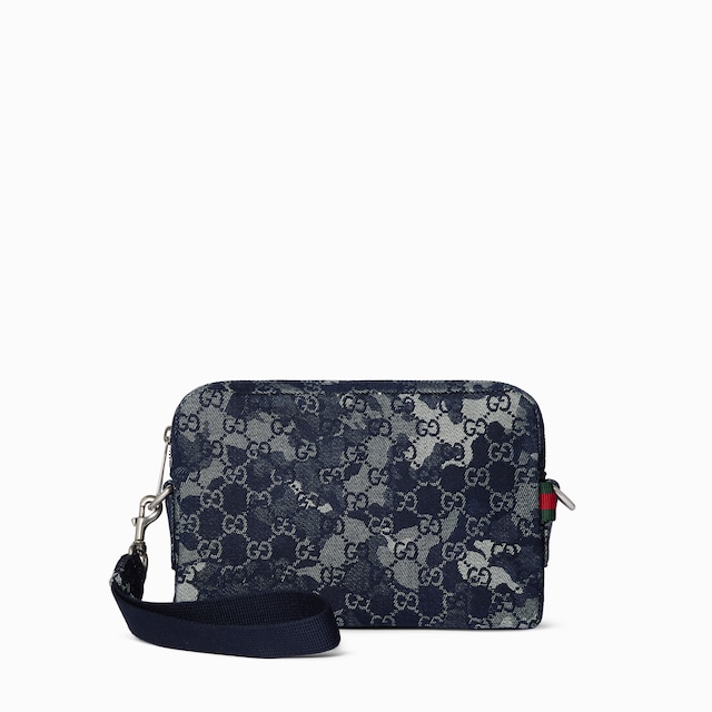 GG denim small crossbody bag
