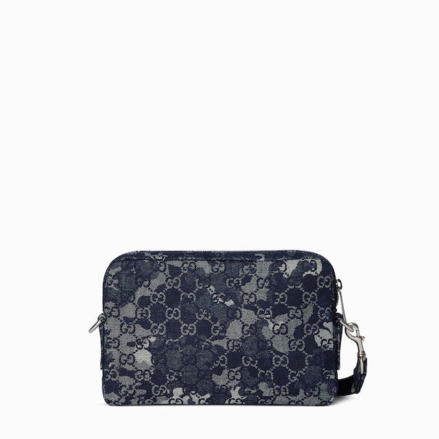 GG denim small crossbody bag