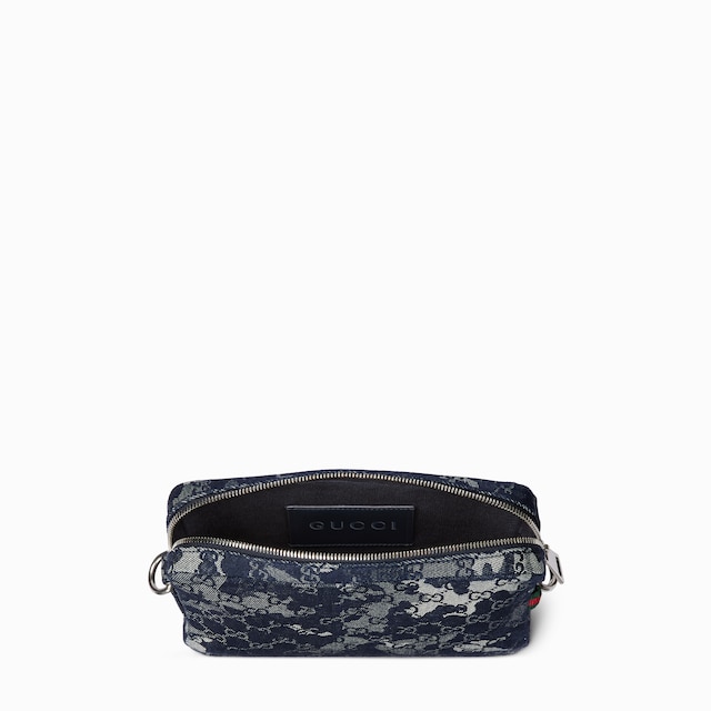 GG denim small crossbody bag