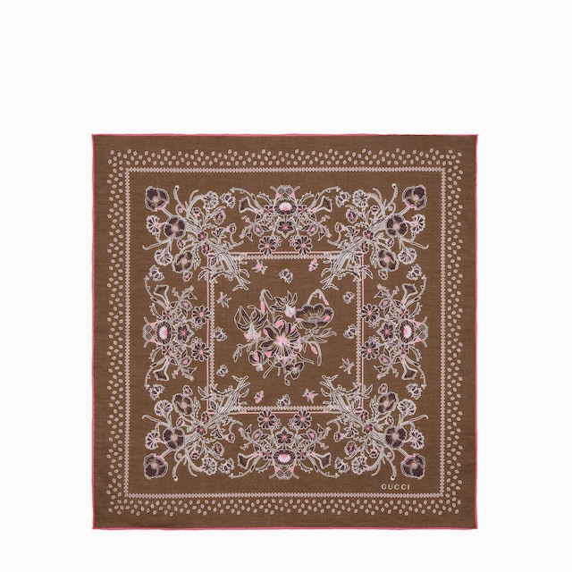Printed cotton pocket square