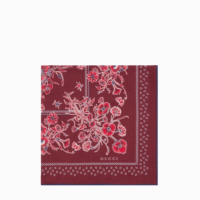 Printed cotton pocket square
