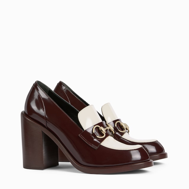 Women's heeled loafer with Horsebit