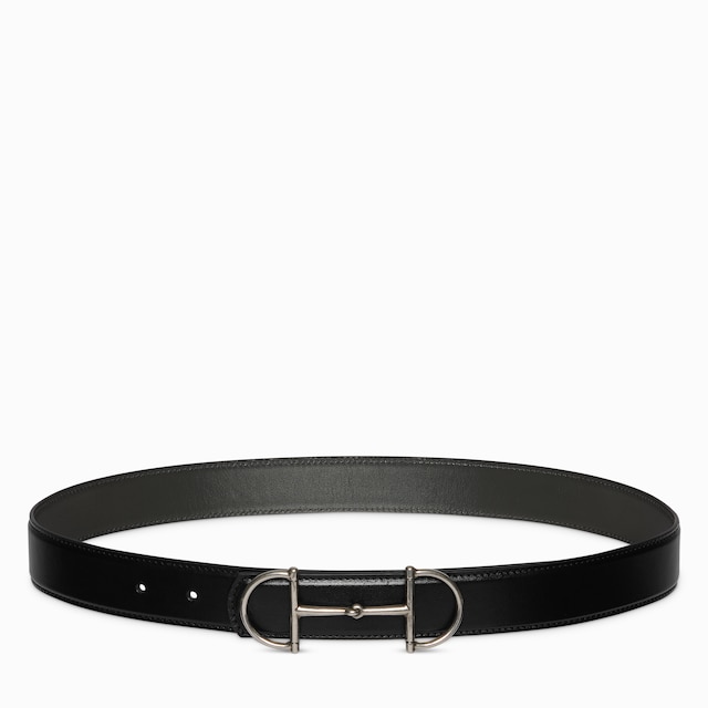 Reversible leather belt with Horsebit