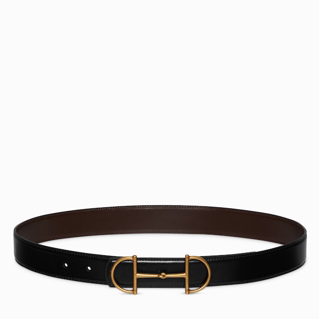 Reversible leather belt with Horsebit