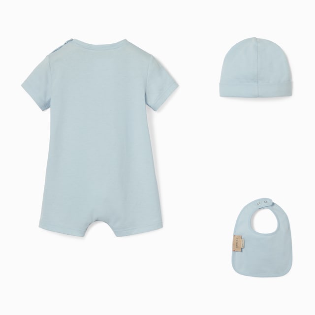 Baby printed cotton three-piece gift set