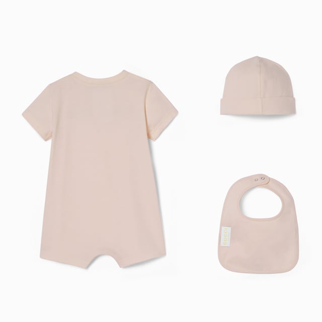 Baby printed cotton three-piece gift set