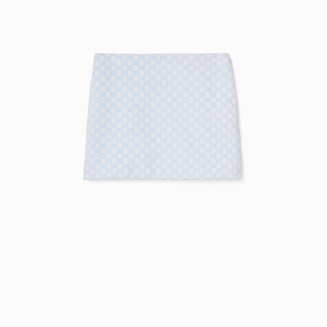 GG cotton bouclé mini skirt