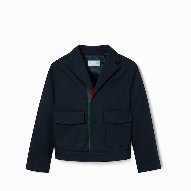 Veste pour enfant en coton avec bande Web