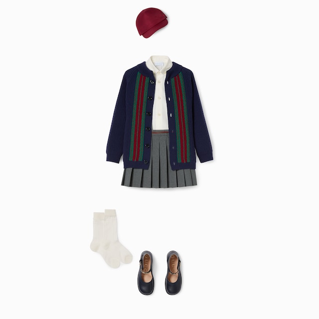 Children's wool skirt with embroidery