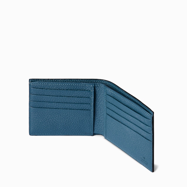 Portafoglio bi-fold con logo Gucci