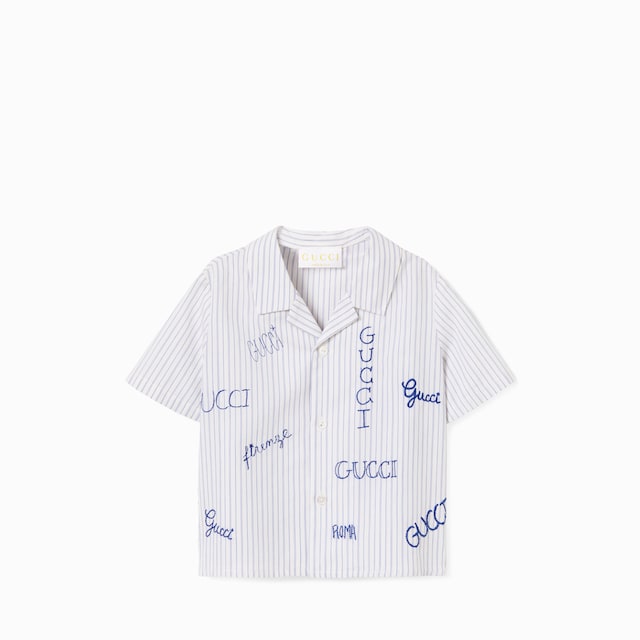 Baby embroidered muslin shirt