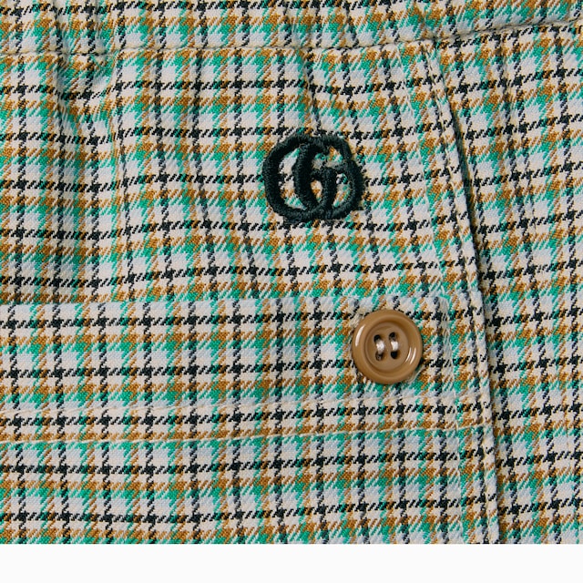 Children's check cotton shorts