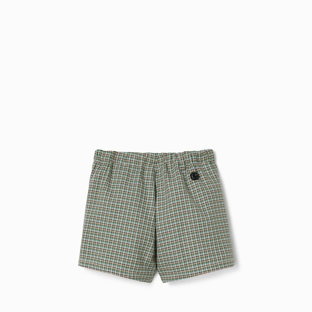 Baby check cotton shorts
