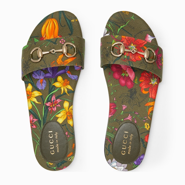 Women's slide sandal with Horsebit