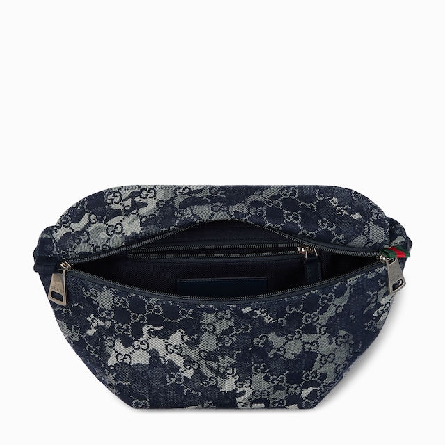GG denim large belt bag