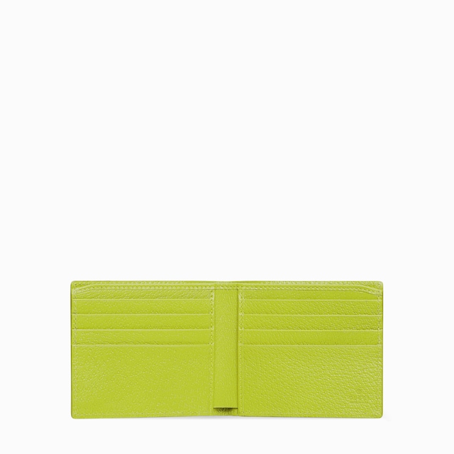 Portafoglio bi-fold GG con interno verde acido