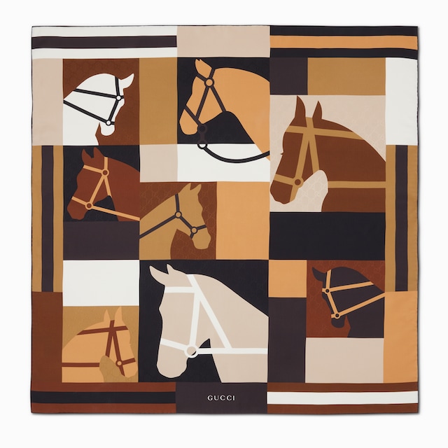 Printed silk carré
