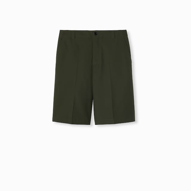 Short en twill de laine avec logo