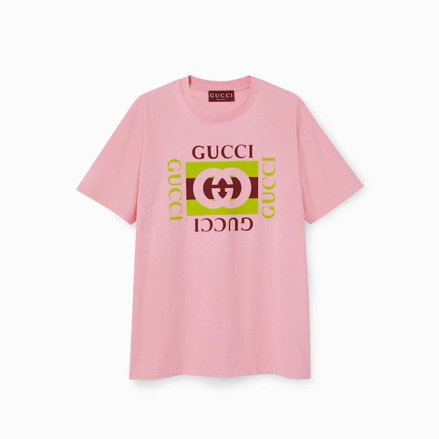G UC C I グッチTシャツレディース【S】 GUCCI グッチ ORIGINAL プリント オーバーサイズ ロゴ Tシャツ