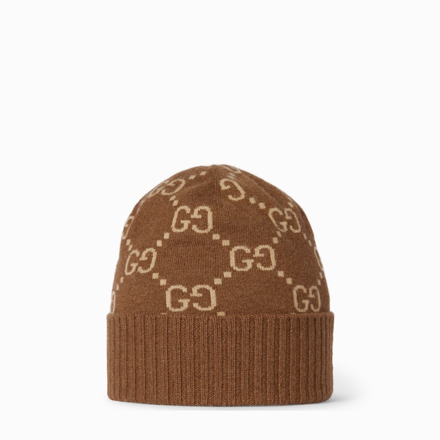 GGカシミア ジャカード キャップ