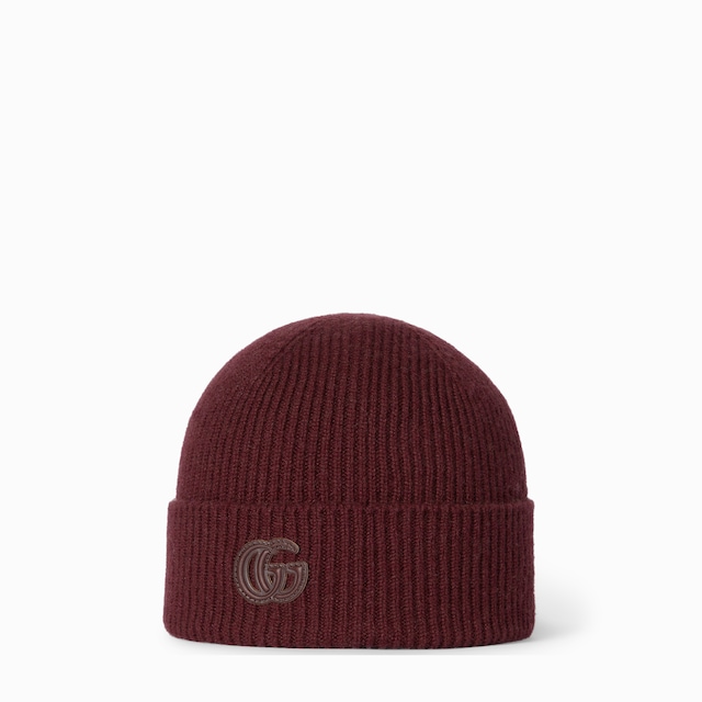 Cashmere hat with patch