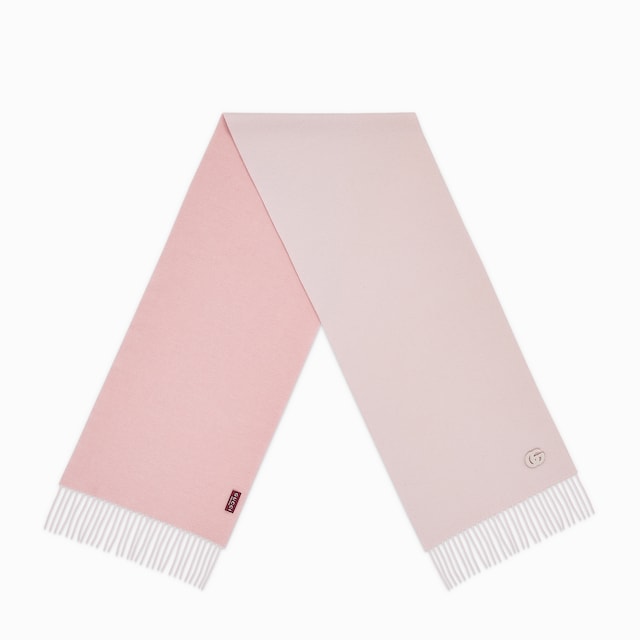 Cashmere scarf with patch