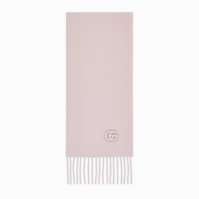 Cashmere scarf with patch