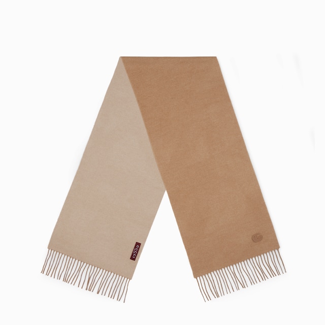 Cashmere scarf with patch