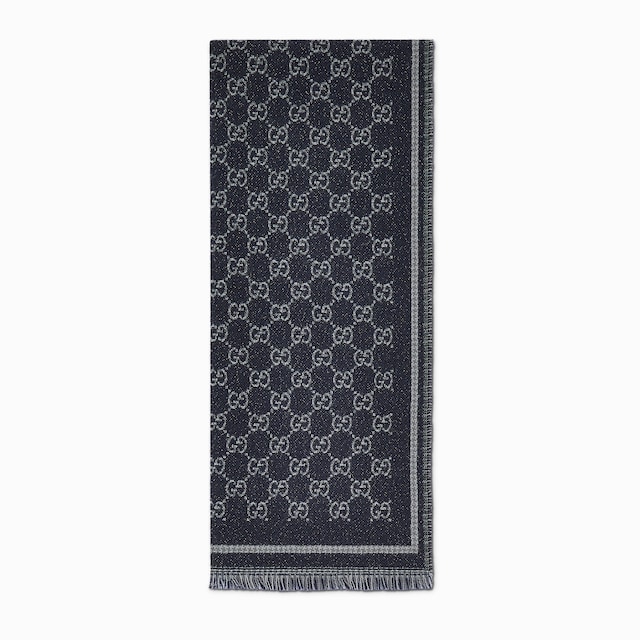 GG wool scarf in grey | GUCCI® NL