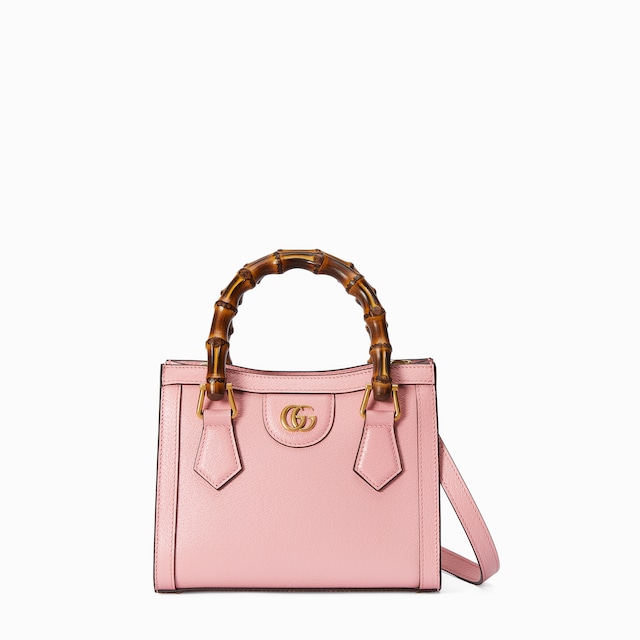 حقيبة اليد الكبيرة صغيرة الحجم بتقليم من جلد النعامة Gucci Diana