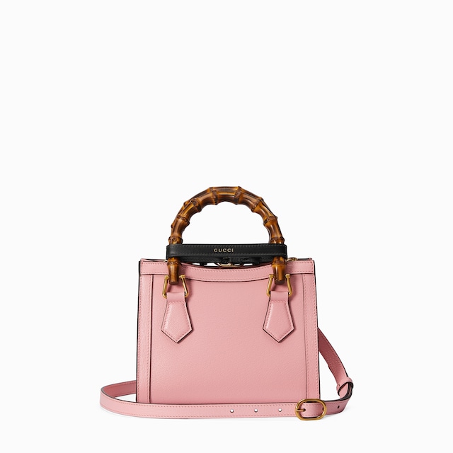 حقيبة اليد الكبيرة صغيرة الحجم بتقليم من جلد النعامة Gucci Diana