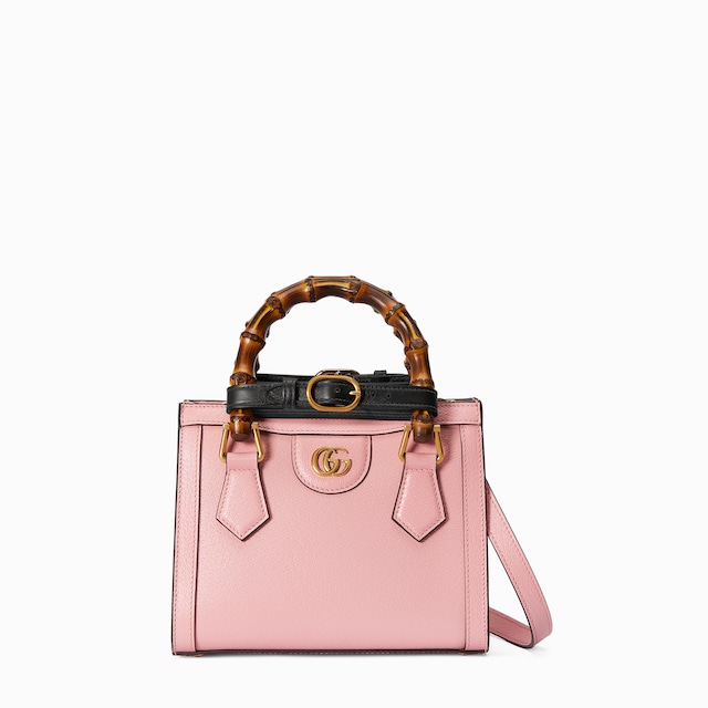 حقيبة اليد الكبيرة صغيرة الحجم بتقليم من جلد النعامة Gucci Diana