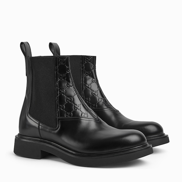 Gucci 黒と赤 スエードブーティ グッチ ウィメンズ ウィンターブーツ＆アンクルブーツ | GUCCI® JP