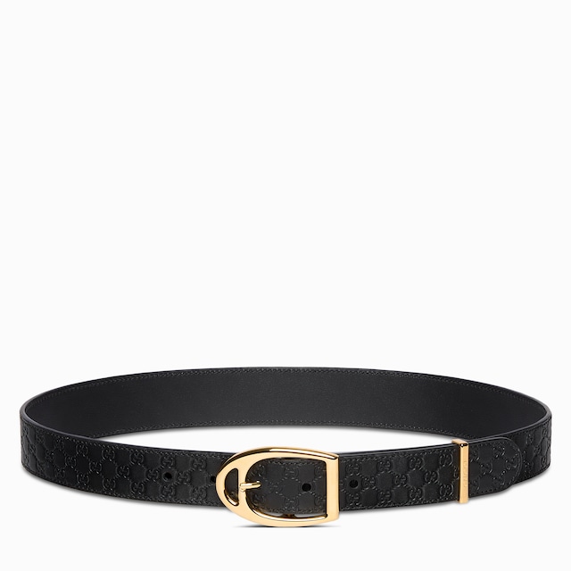 Belt with stirrup buckle