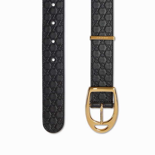 Belt with stirrup buckle