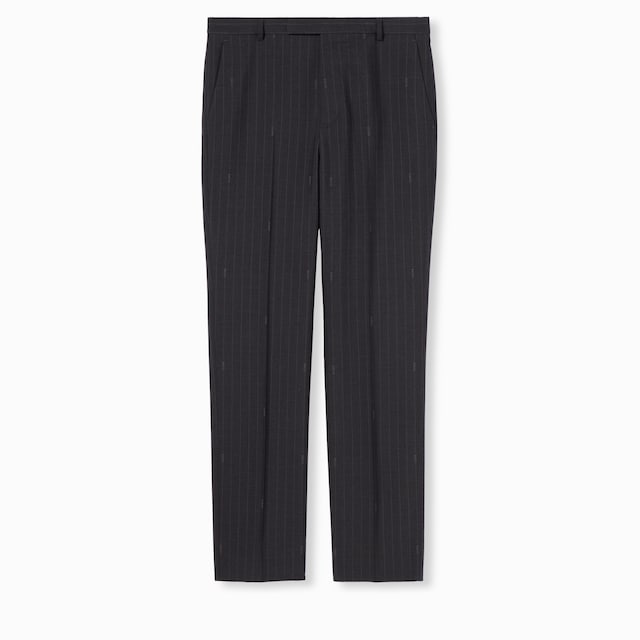 Pantalone in lana gessata
