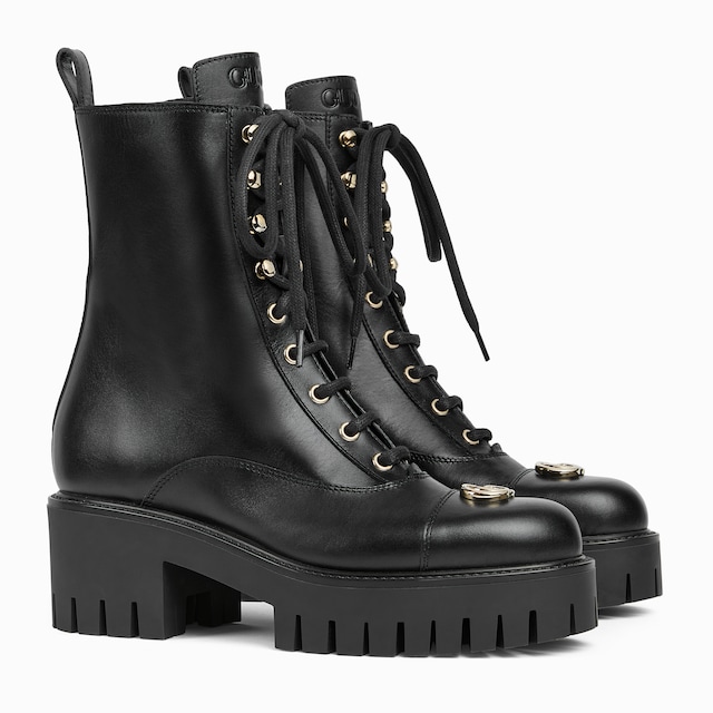 ミドルブーツ GUCCI Women Boots 827860AADP3 1000 BLACK 2024 Gucci Women Hardware ￼Riding Boots Tall Zipped Black