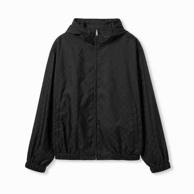 Veste zippée en jacquard de nylon à motif GG