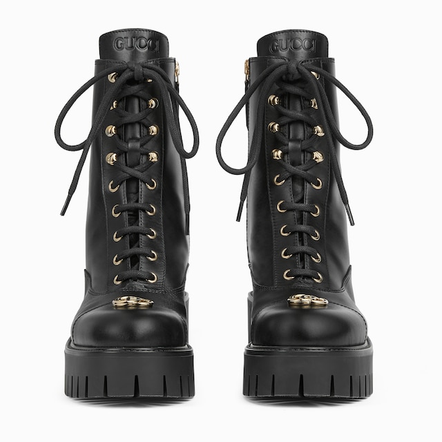 Women's lace-up ankle boot with GG