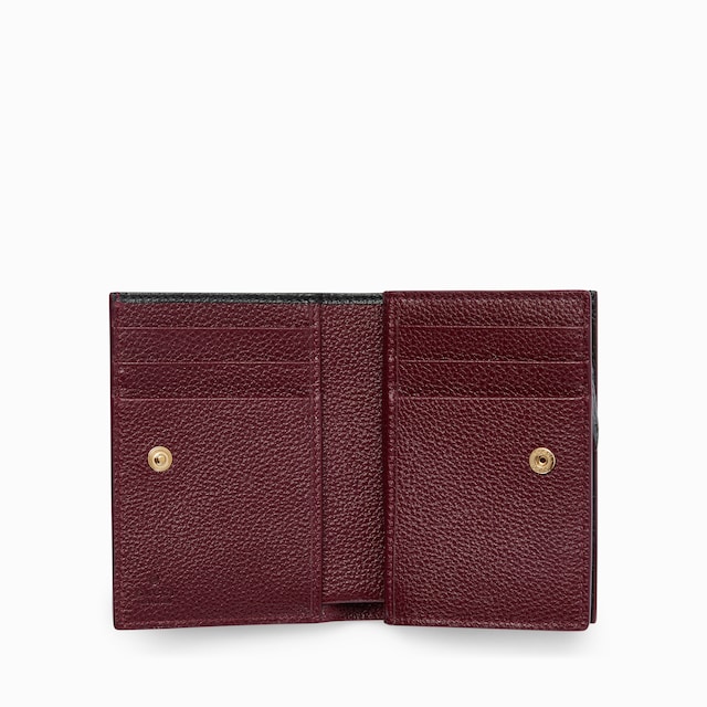 GUCCI レザー 二つ折り財布 レッド GUCCI GGロゴ 赤 レザー 二つ折り財布
