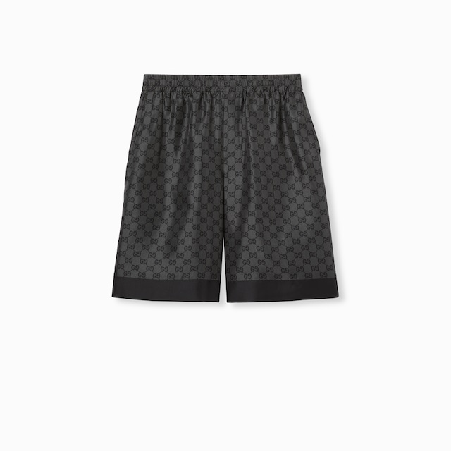 Short en twill de soie avec imprimé