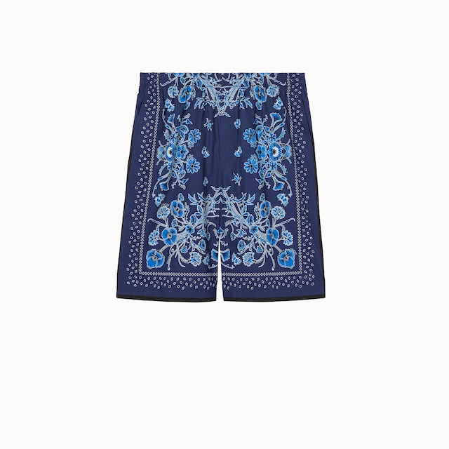 Short en popeline de coton à imprimé