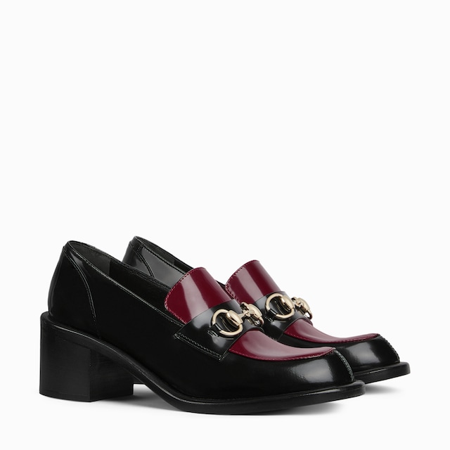 Women's heeled loafer with Horsebit