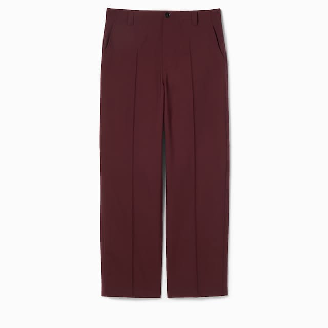 Pantalone in gabardina di lana con logo