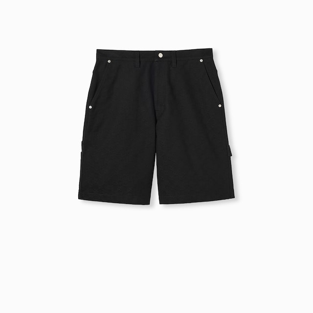 GG cotton denim jacquard shorts