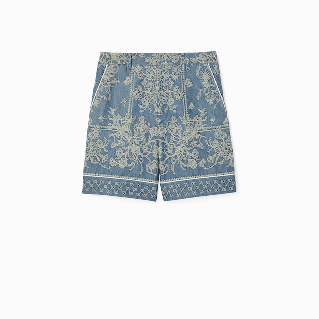 GG denim jacquard shorts