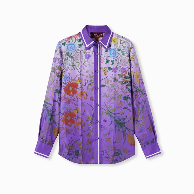 Camisa de seda con estampado